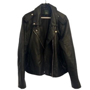 Wild Fable Black Faux Leather Jacket